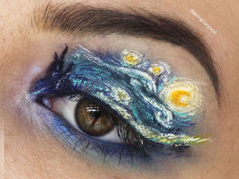 Georgia Ryland eyelid art Starry night