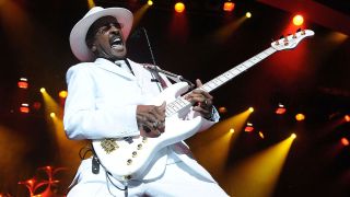 Larry Graham performs on stage during Dave Koz & Friends At Sea 2013 on September 29, 2013 in Rome, Italy.