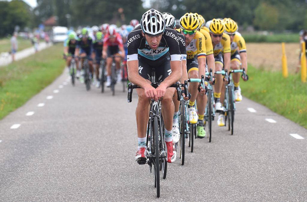 Stijn Vandenbergh (Etixx-Quick Step) on the front of the peloton