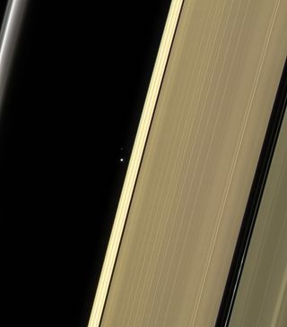 Earth and the Moon Photobomb Saturn's Rings