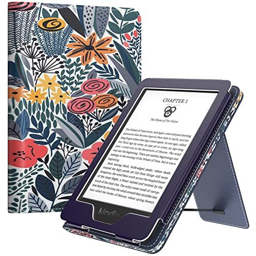 Ultra Lightweight PU Shell Cover, Blue Leaf Flower