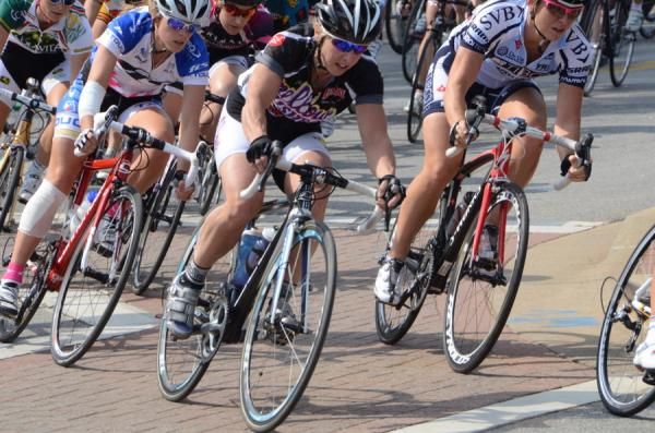 Laura Van Gilder (Mellow Mushroom) was vigilant at the front early in the race.
