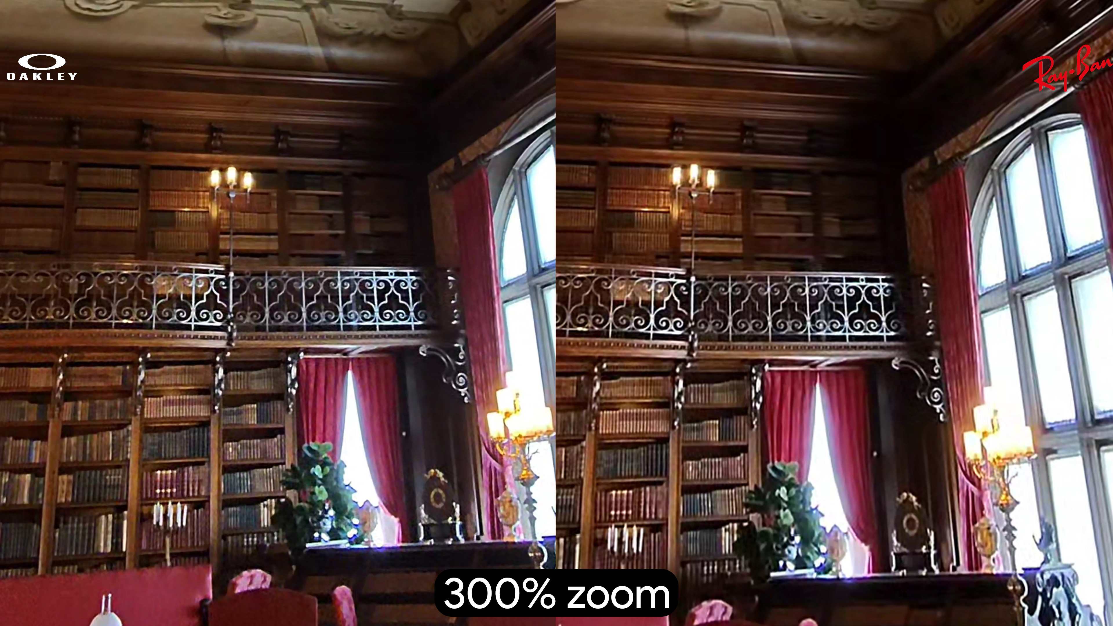 Comparing the video quality between Oakley Meta HSTN Smart Glasses and Ray-Ban Meta Smart Glasses in a dimly lit mansion
