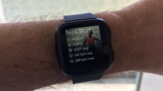 The Versa gives you a workout summary of your performance as soon as you’ve done your exercise