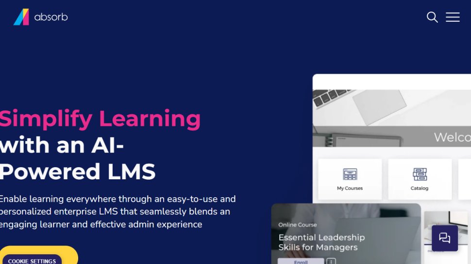Website screenshot for Absorb LMS