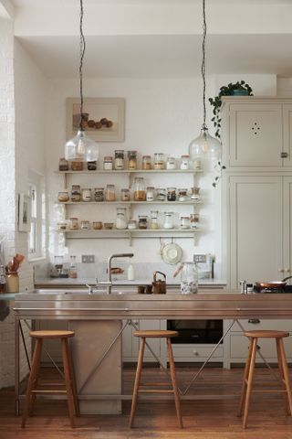 kitchen countertop materials, stainless steel kitchen island by deVOL