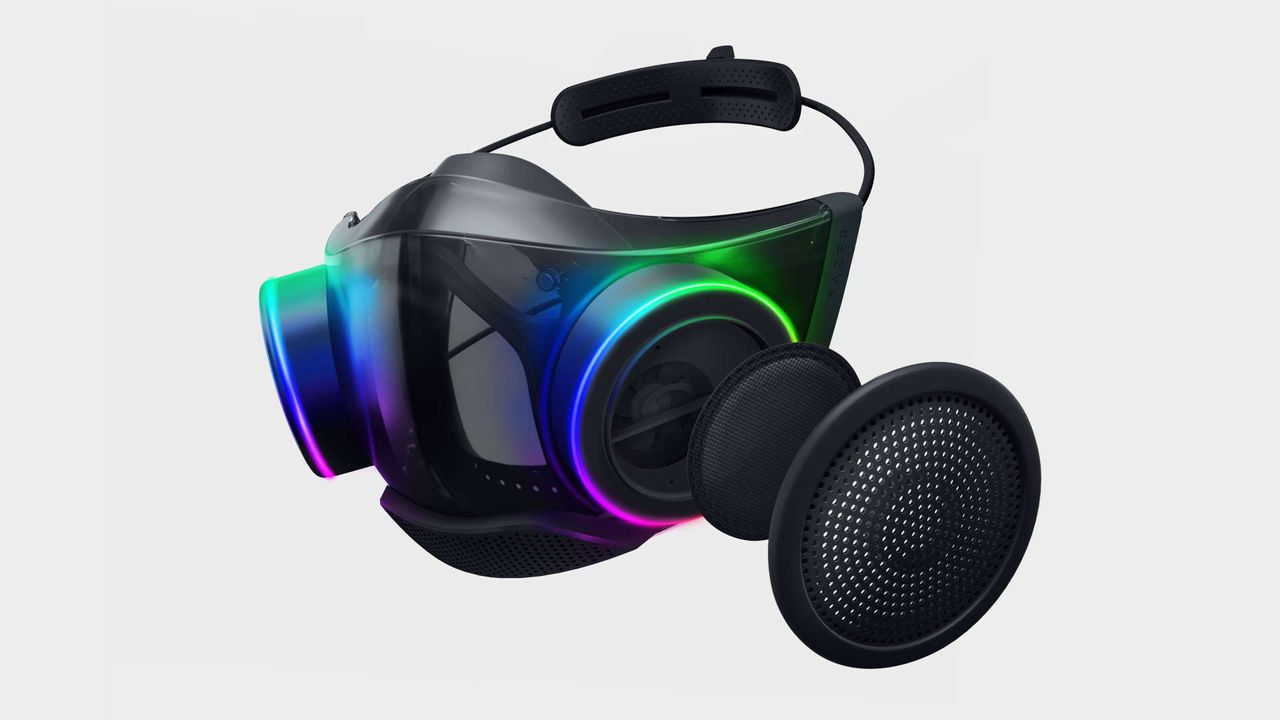 Razer Zephyr face mask renders