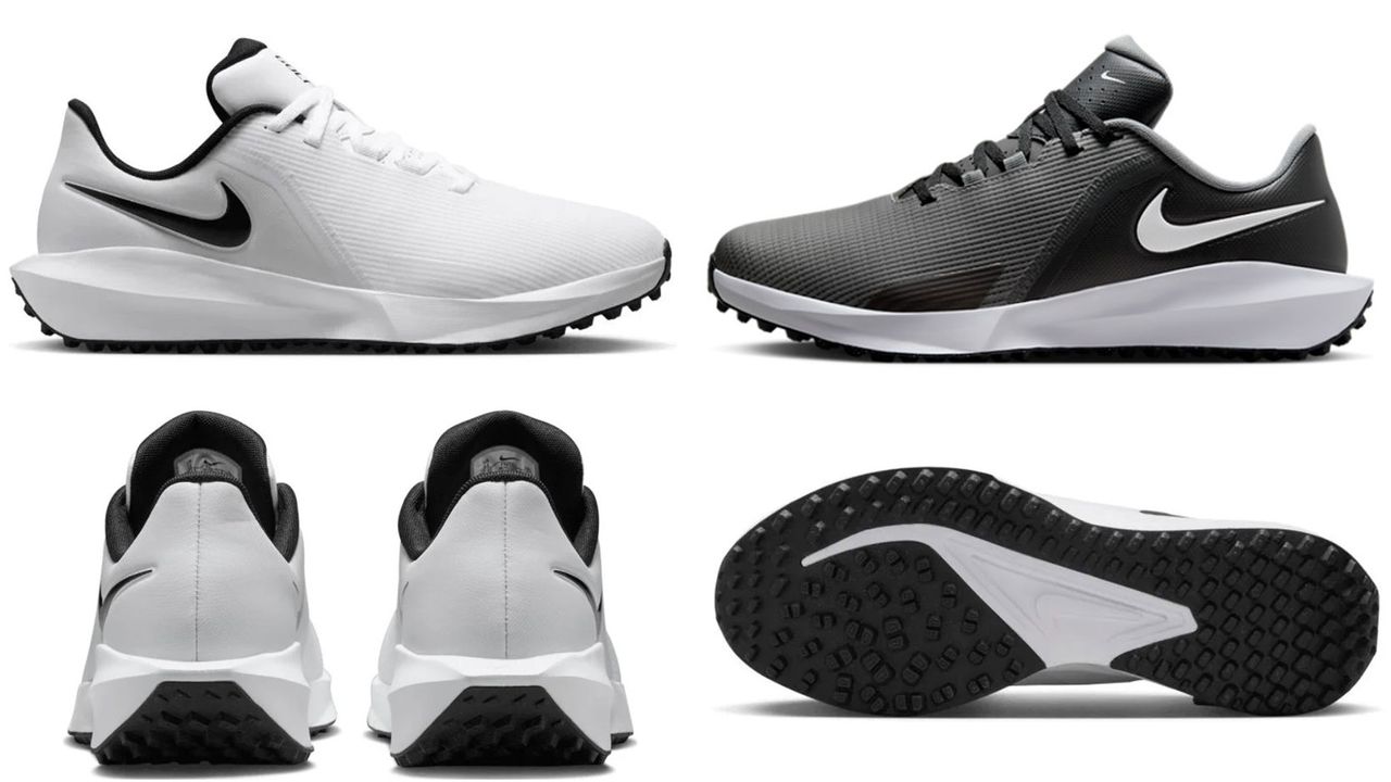 A variety of pictures of the Nike Infinity G NN golf shoes