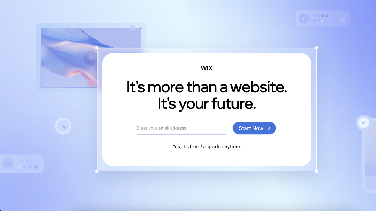 Screenshot of Wix setup process