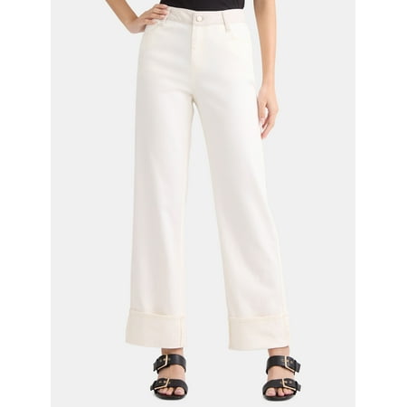 Time and Tru Women's Wide Cuff Jean, 29