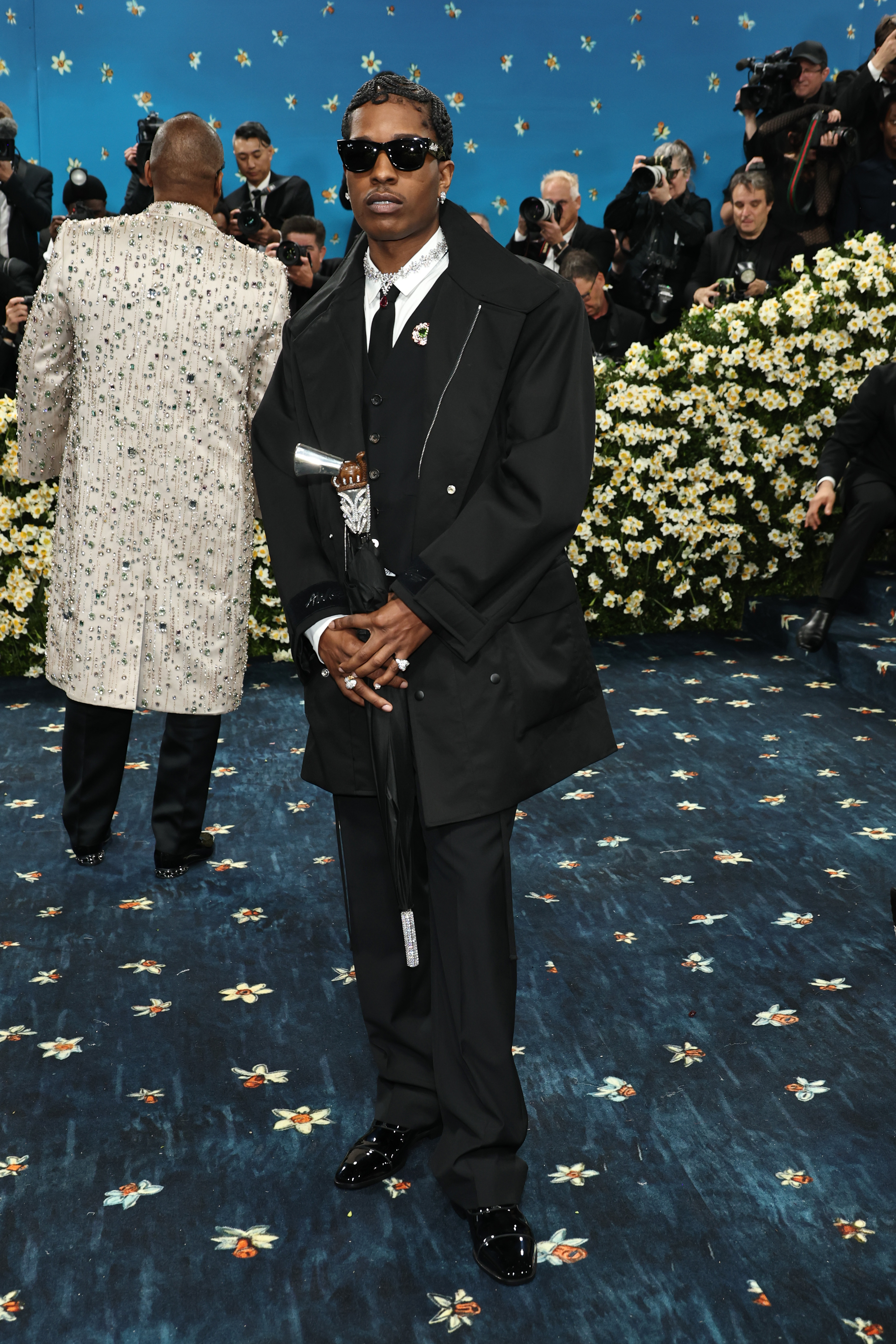 Met Gala Co-Chair, A$AP Rocky attends the 2025 Met Gala Celebrating "Superfine: Tailoring Black Style" at Metropolitan Museum of Art on May 05, 2025 in New York City. (Photo by Jamie McCarthy/Getty Images)