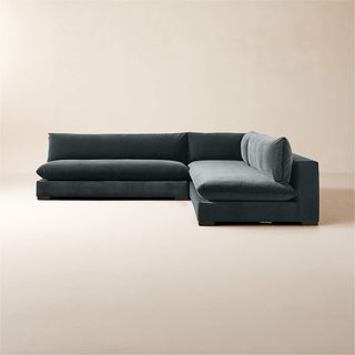 Velvet corner sofa