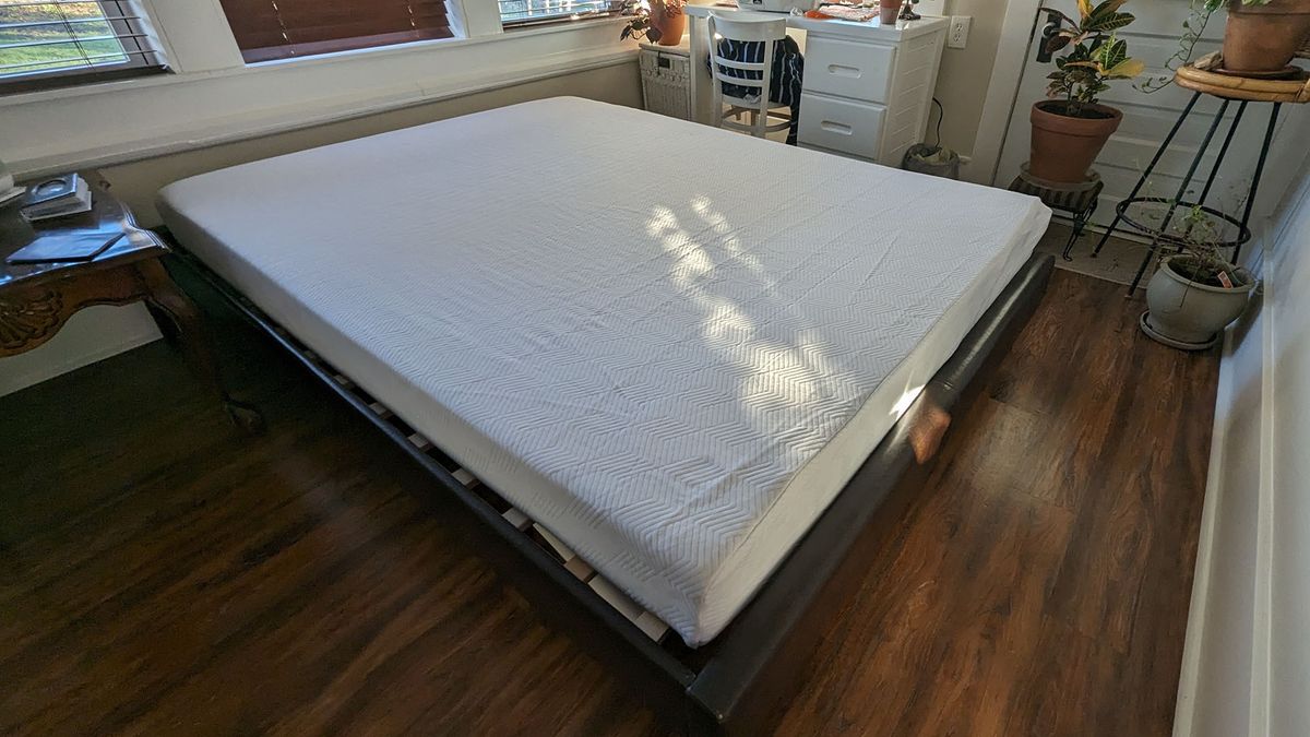 PurpleFlex mattress in reviewer&#039;s bedroom