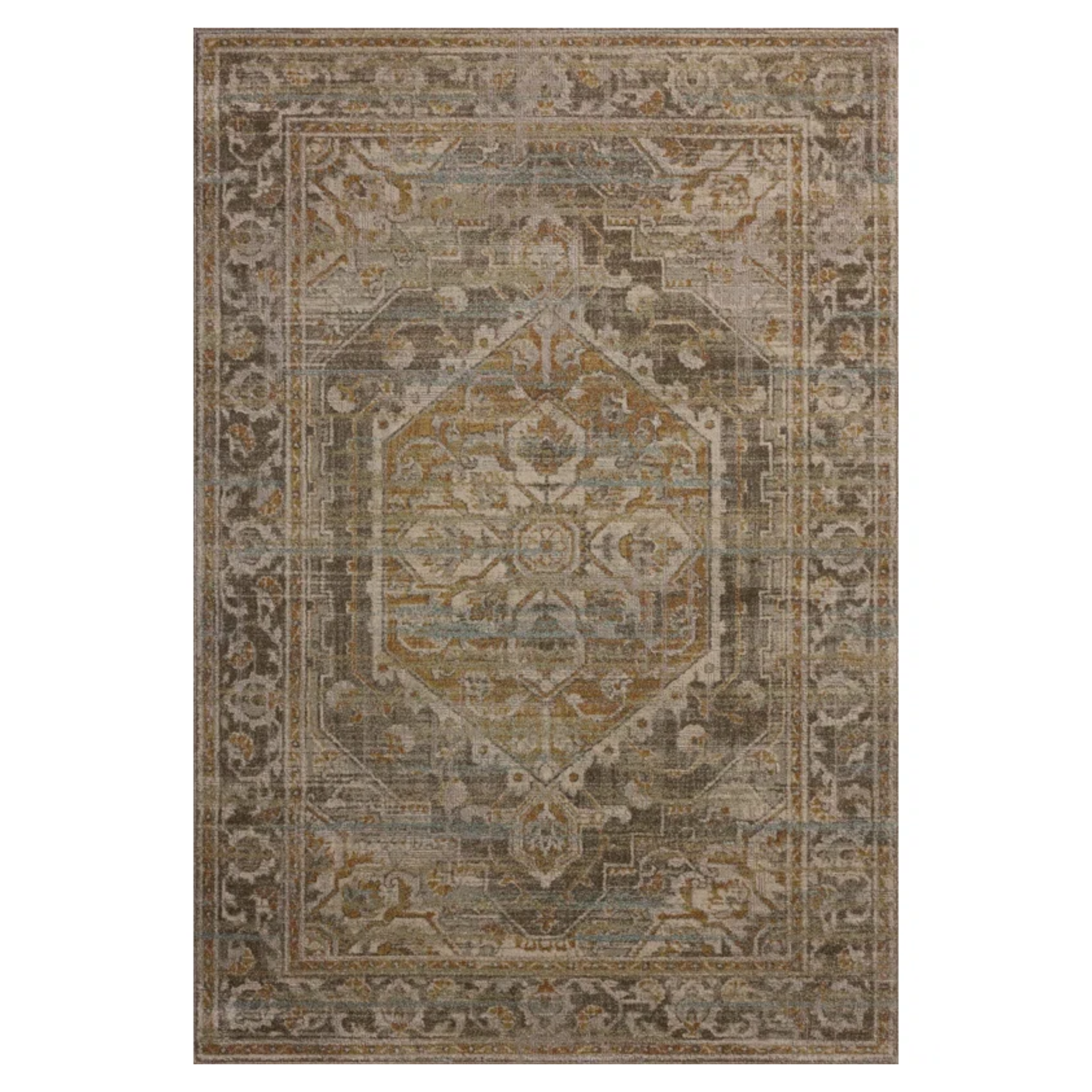 a neutral-colored Persian inspired rug