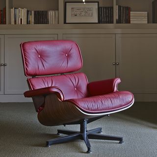 leather eames lounger chair