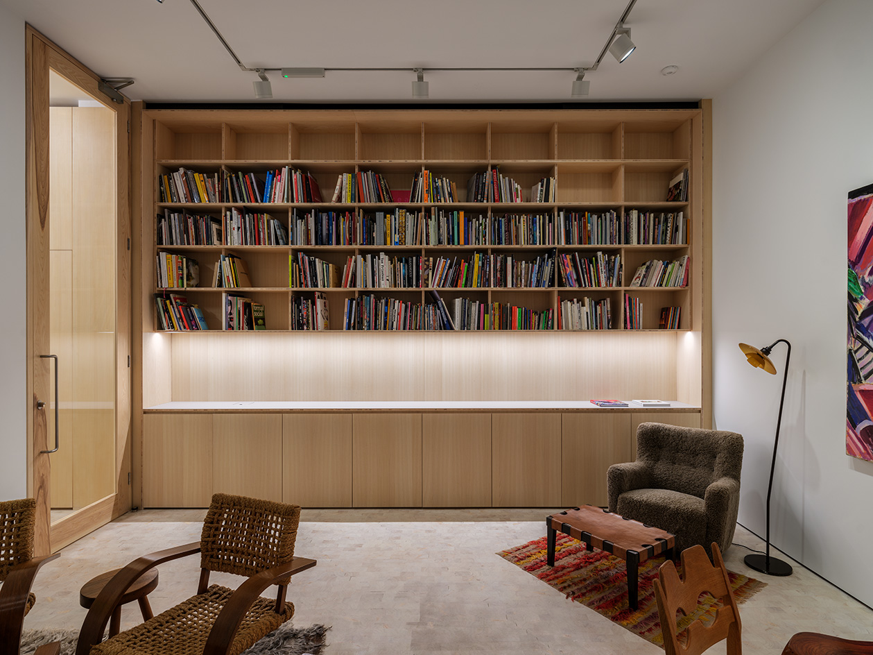 Stephen Friedman Gallery interior with library