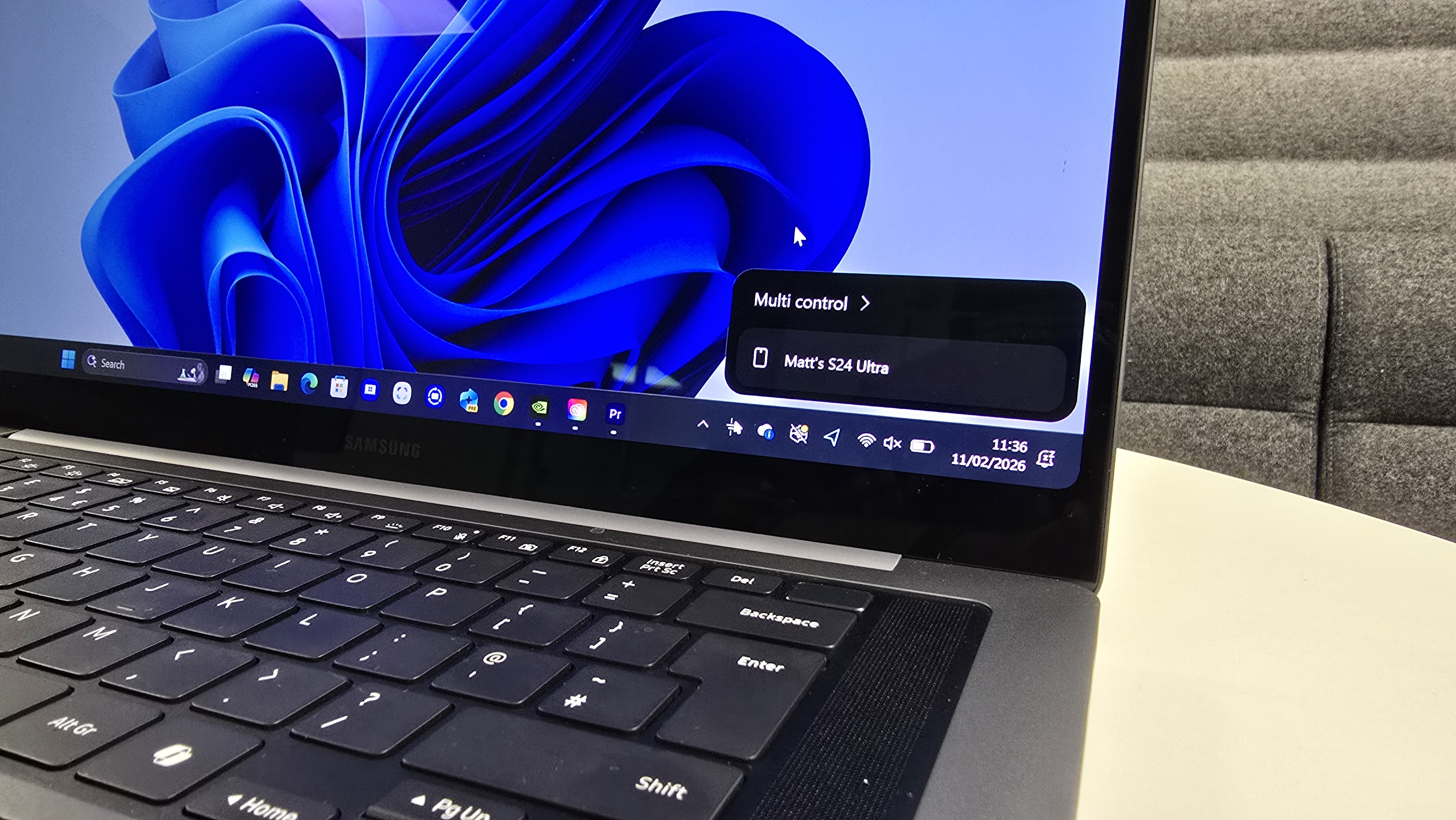 Samsung Galaxy Book6 Ultra laptop in an office environment