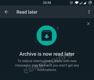 WhatsApp Read Later beta