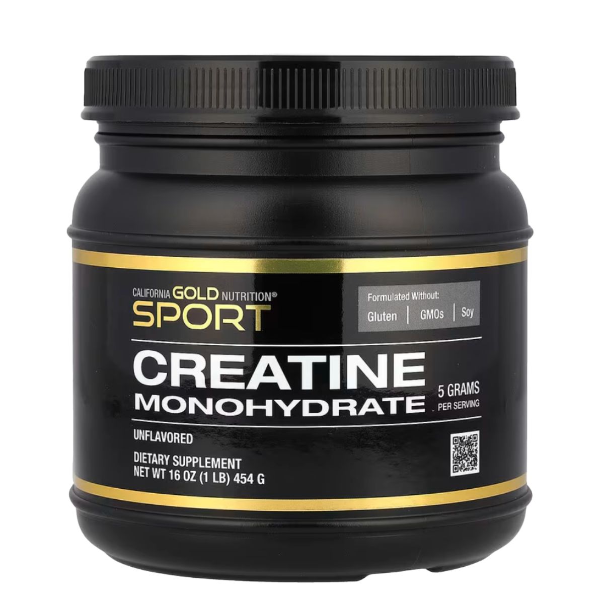 California Gold Nutrition, Sport, Creatine Monohydrate, Unflavored, 1 lb (454 g)