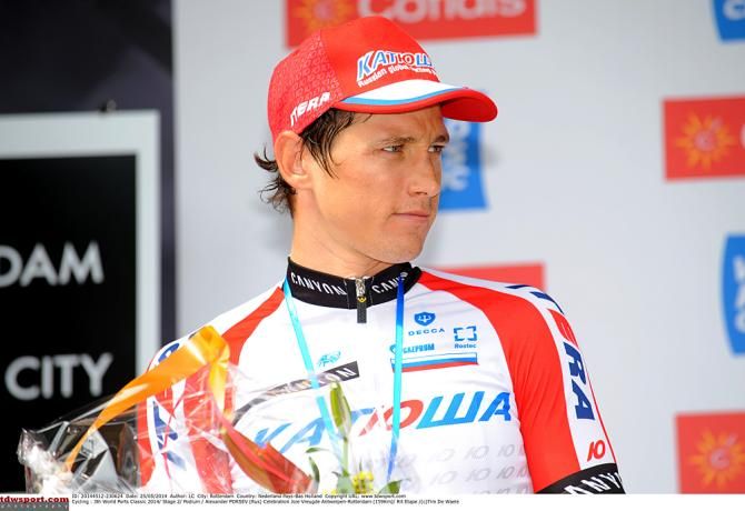 Alexander Porsev (Katusha) takes third in the Stage 2 sprint