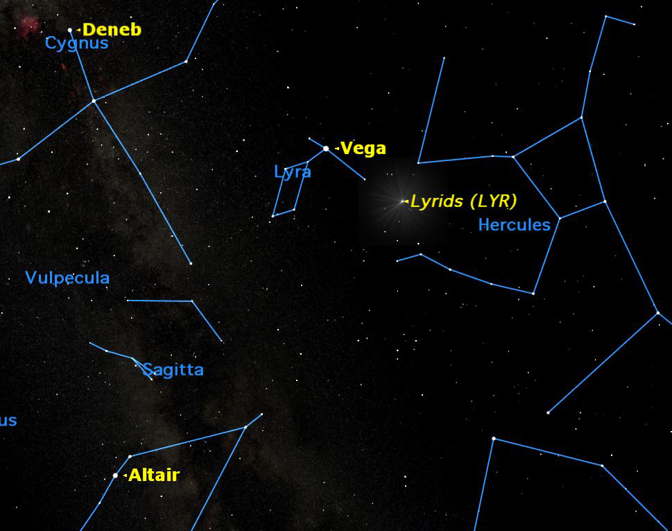 Lyrid Meteors Peak