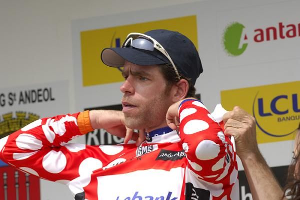 Bram Tankink (Rabobank) leads the mountains competition in the Dauphine.