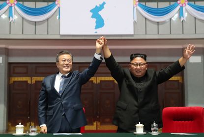 Kim Jong-Un and Moon Jae In.