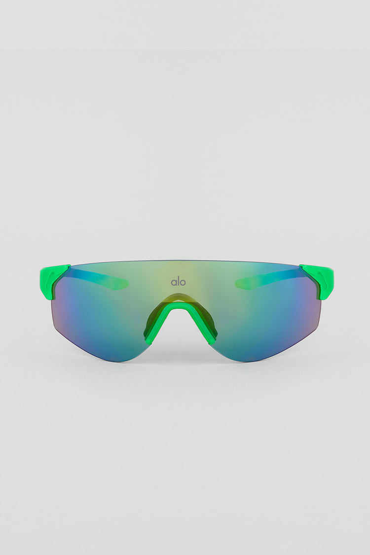 Speed Sunglasses - Green Glow  Mirror/Green Glow