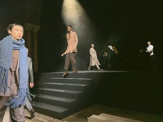Federico Curradi staged his first runway show for Rochas inside one of the largest private theatres in the city