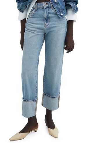 Cuff Wide Leg Jeans