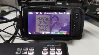 The Mini Pro controlling the tint on a Blackmagic camera