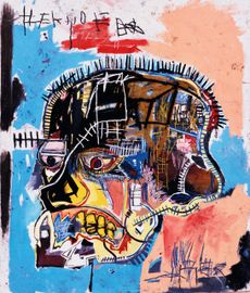 Untitled, 1981, 81in by 69¼in, by Jean-Michel Basquiat (1960-88).