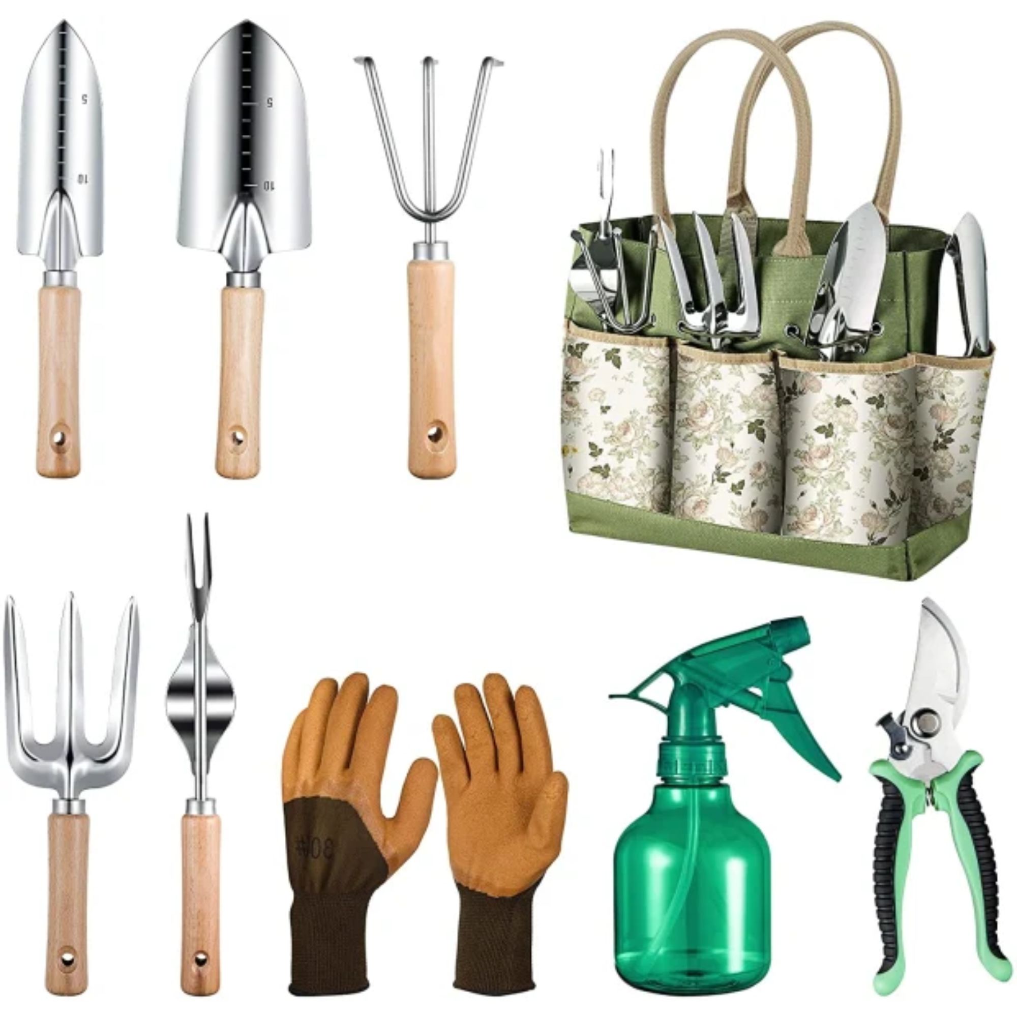 Grenebo Nine-Piece Garden Tool Set