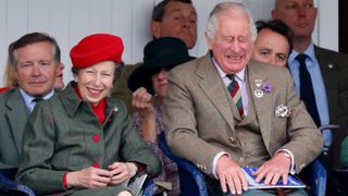 Princess Anne and King Charles attend the Braemar Highland Gathering 2022