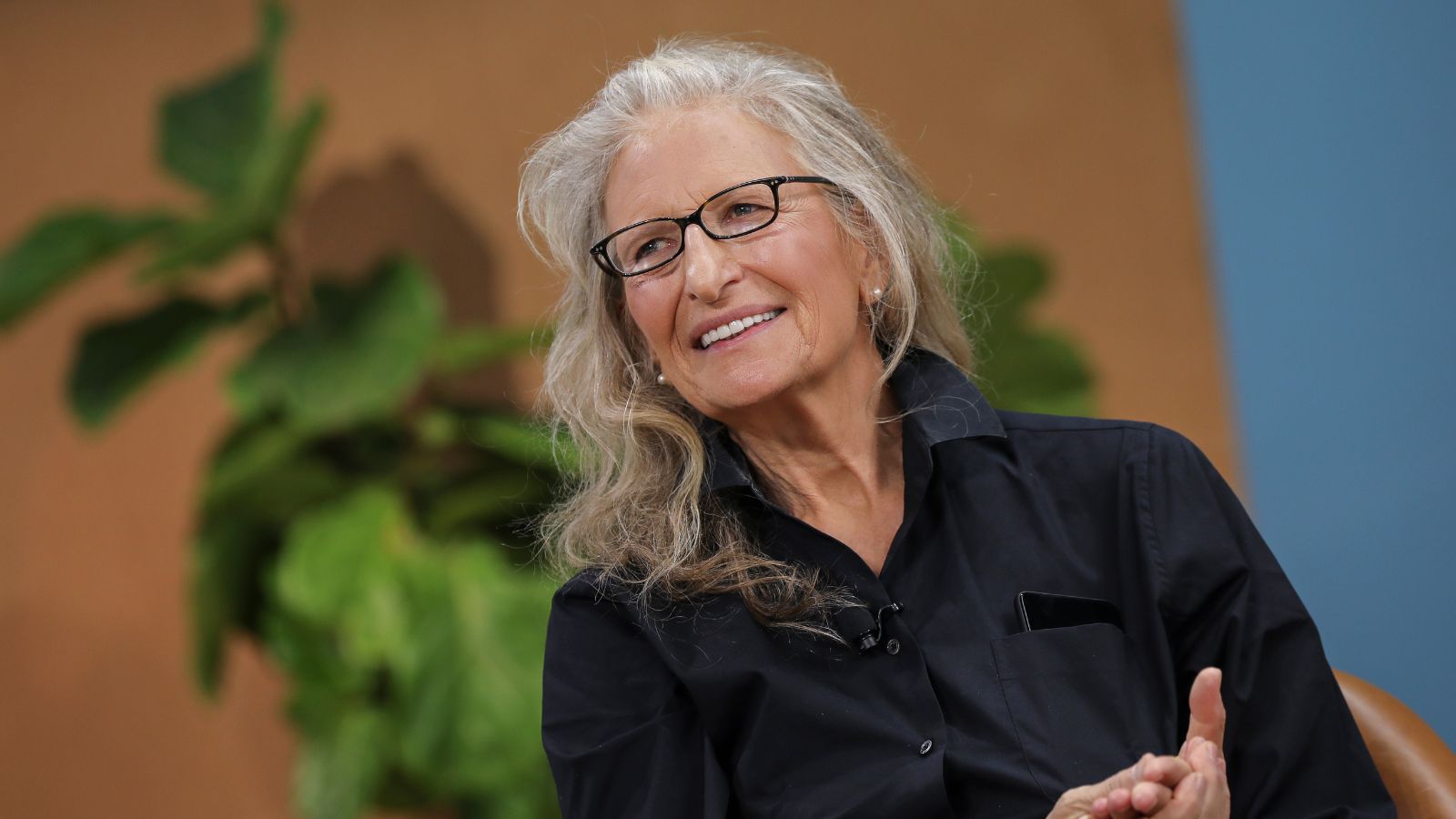 annie leibovitz on a brown background