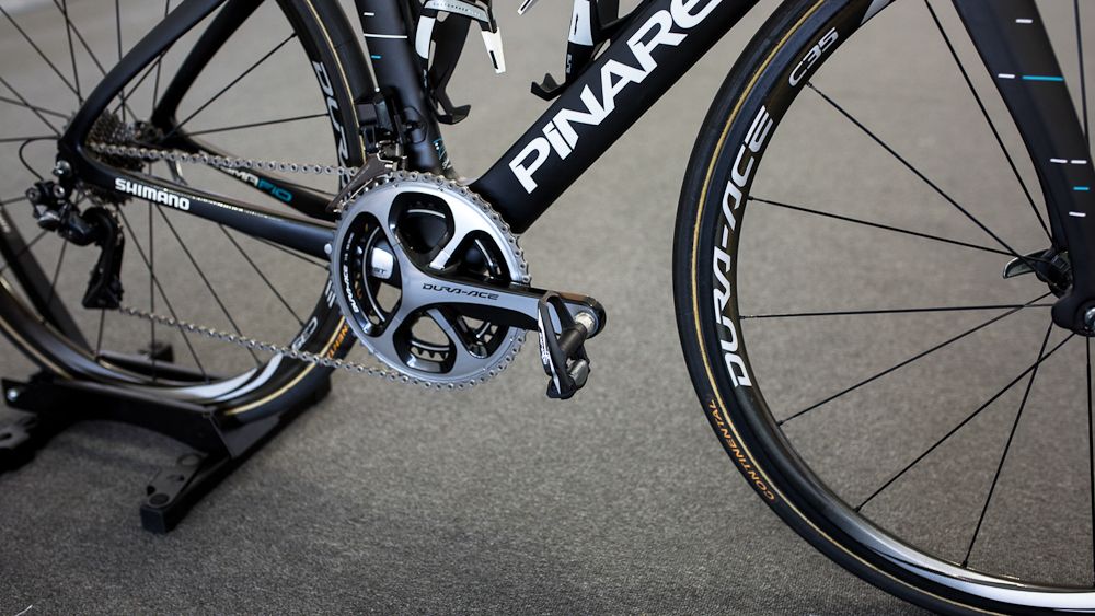 The F10 was still running a Dura-Ace 9000 crankset