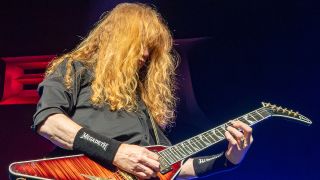Dave Mustaine onstage with Megadeth in 2025