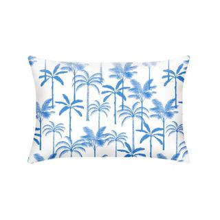 The Palms Pure Silk Pillowcase against a white background.