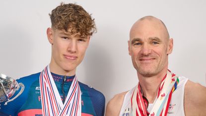 Cyclist Seb Grindley and his athlete dad Dave