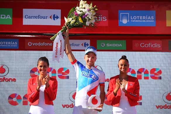 Laurent Pichon (FDJ) won the combativity prize on stage 2 of the 2016 Vuelta a Espana.