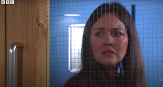 Stacey looks worried in the new year trailer