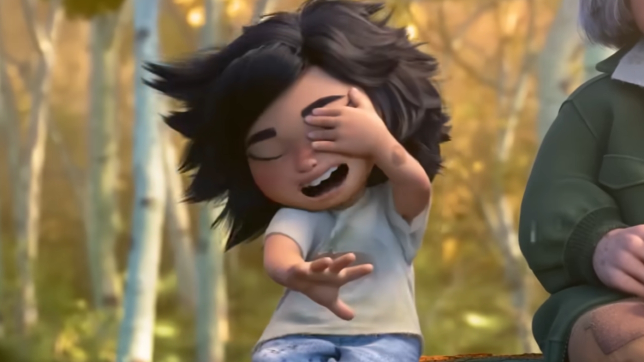 Young Mabel being splashed in the eye with water