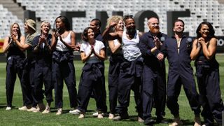 The Challenge: World Championship contestants on a football field
