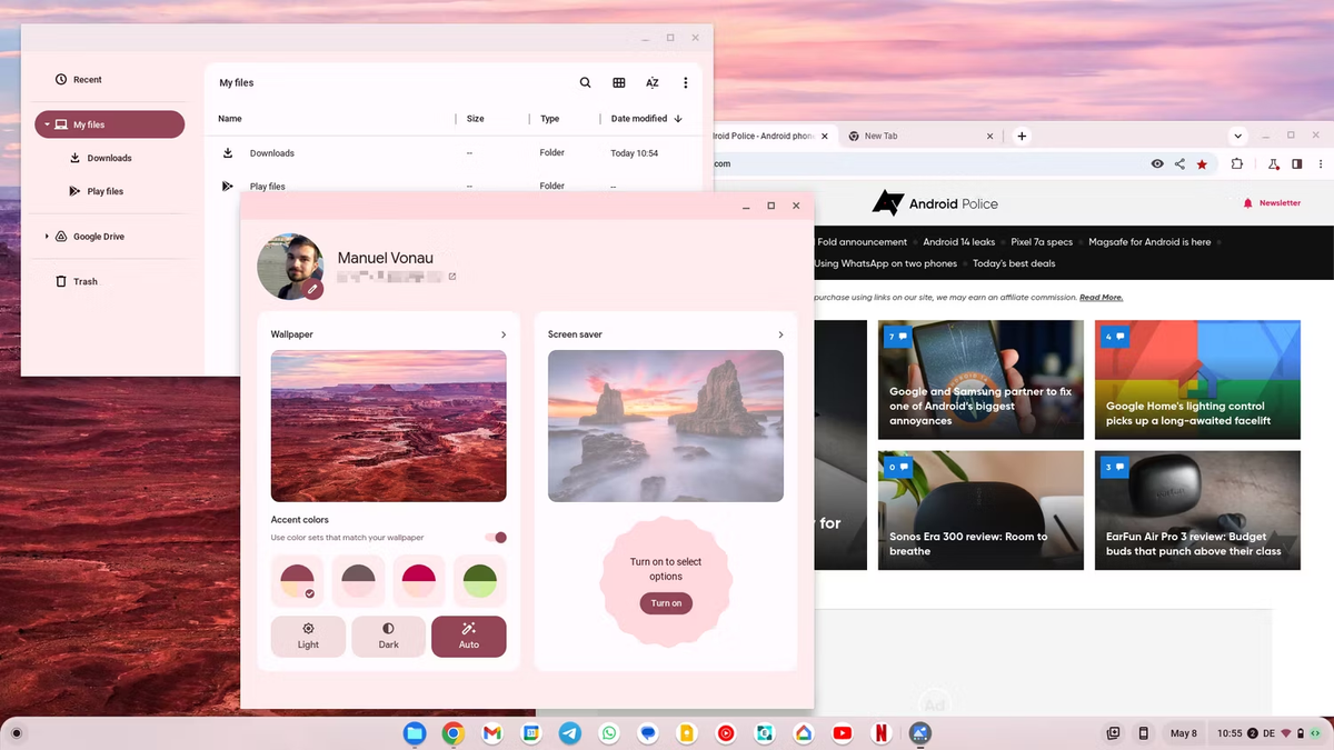 chromeos dynamic theme