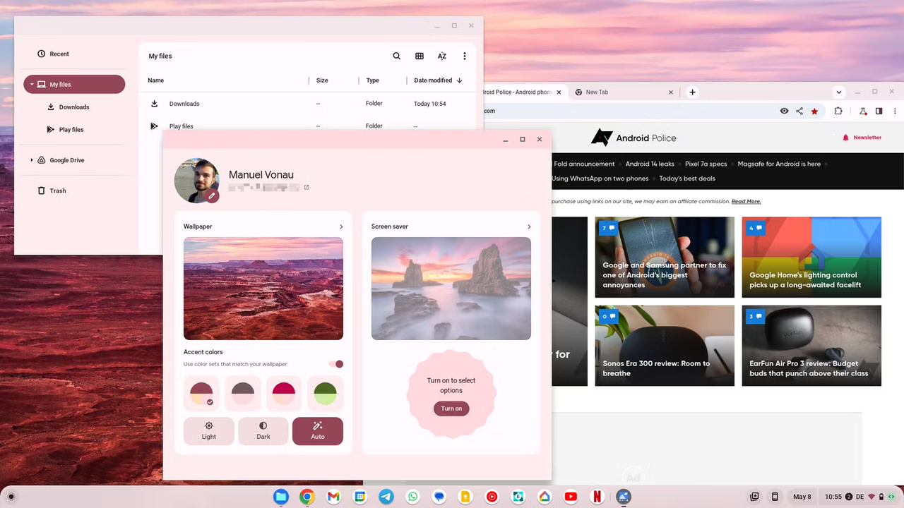 chromeos dynamic theme