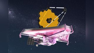 An artist's conception of the James Webb Telescope.