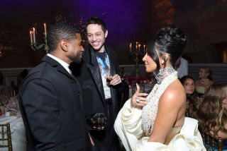 Pete Davidson, Kim Kardashian and Usher at the Met Gala.