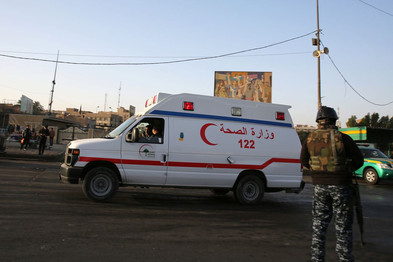 The scene of a suicide bombing in Baghdad