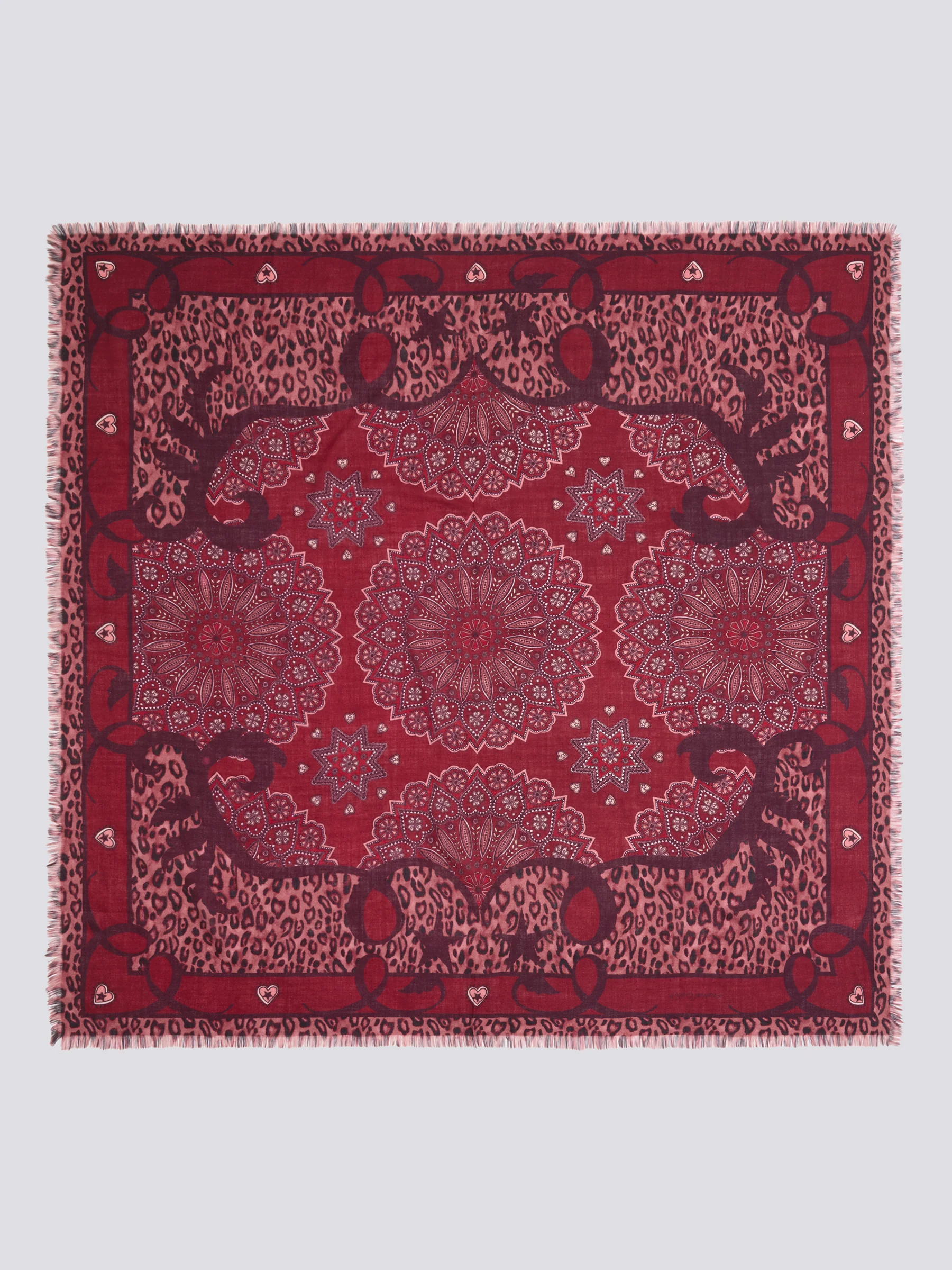 Hayley Menzies, Dalton Cashmere Wool Scarf Red