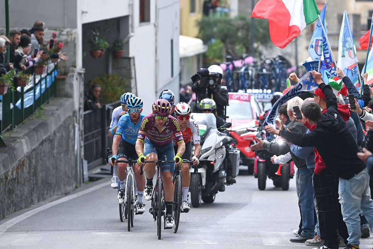 Charlie Quarterman (Corratec-Selle Italia) in the break during stage 6 of the Giro d&#039;Italia